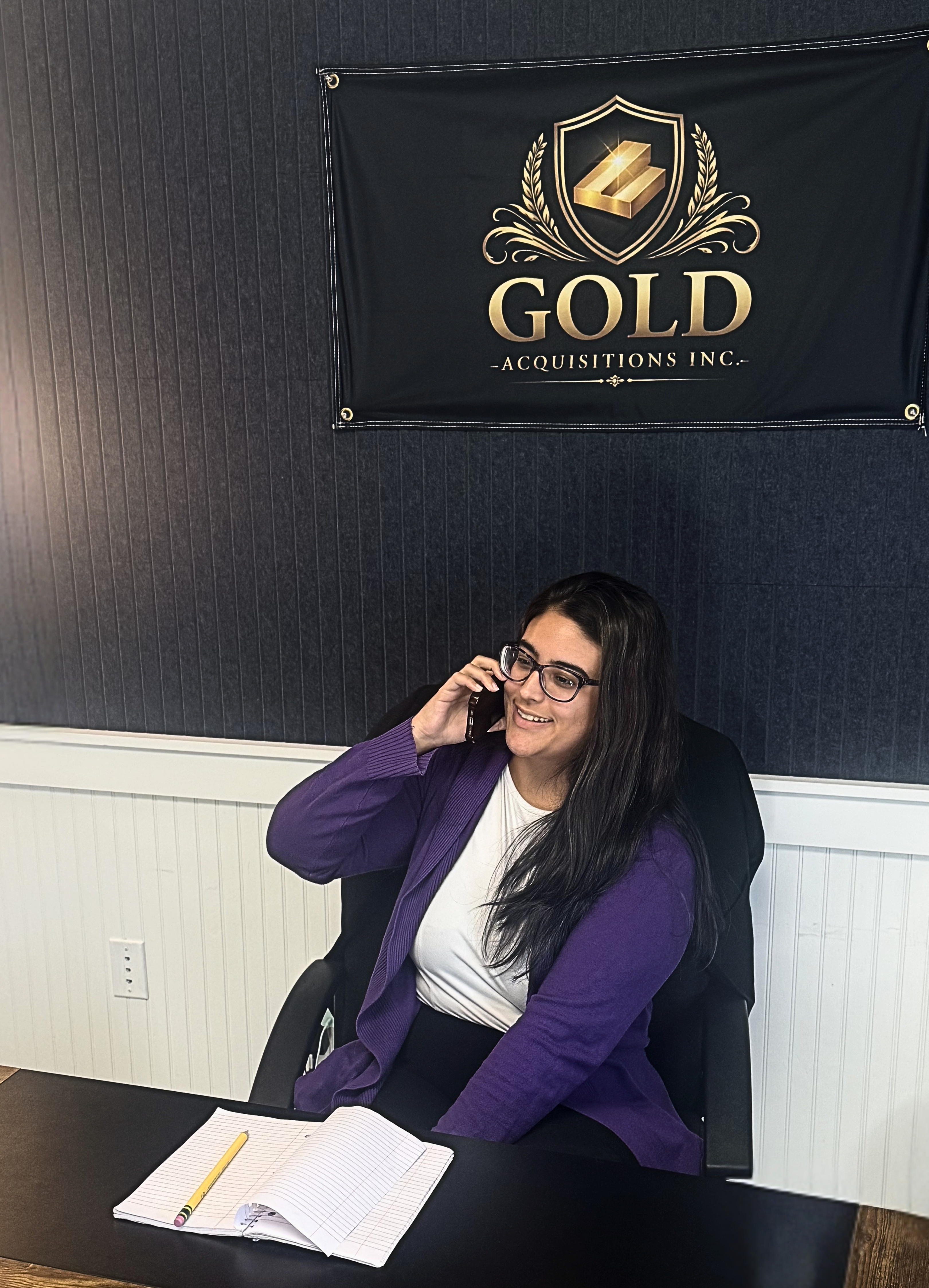 Gold Acquisitions team member at Gold Acquisitions Inc. office